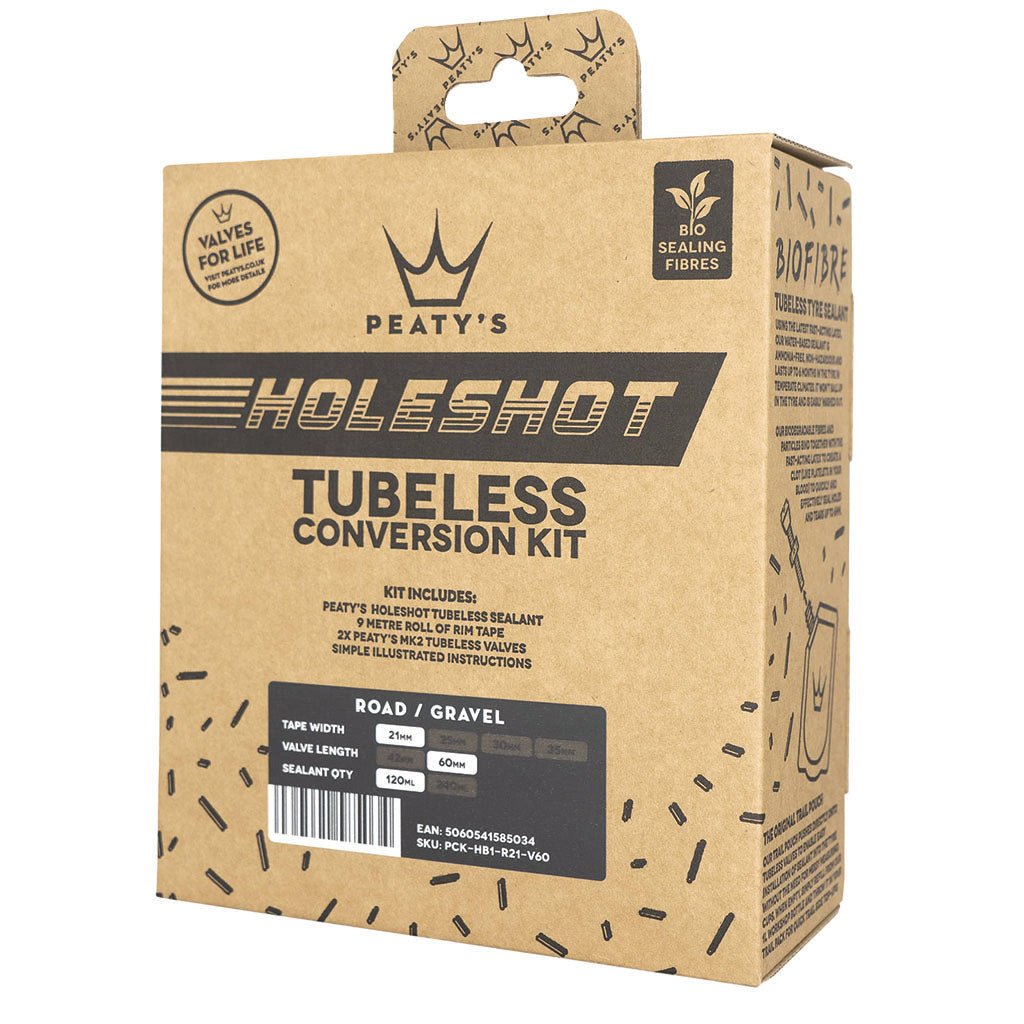 Peatys Holeshot Tubeless Conversion Kit - 21mm - Road/Gravel - The Lost Co. - Peaty's - B-YE1301 - 5060541585034 - -