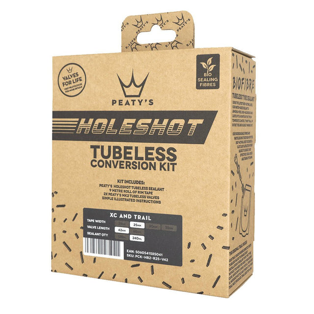Peatys Holeshot Tubeless Conversion Kit - 25mm - XC MTB - The Lost Co. - Peaty's - B-YE1302 - 5060541585041 - -