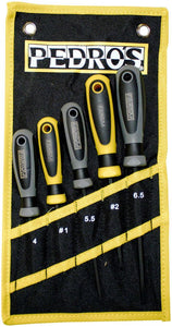 Pedros Screwdriver Set 5-Piece Bicycle Screwdriver Set With Pouch - The Lost Co. - Pedros - J61843 - 790983290696 - -
