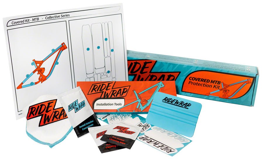 フレーム保護フィルム RideWrap Top Fuel用（グロス） RideWrap Covered Dual Suspension MTB Frame Protection Kit