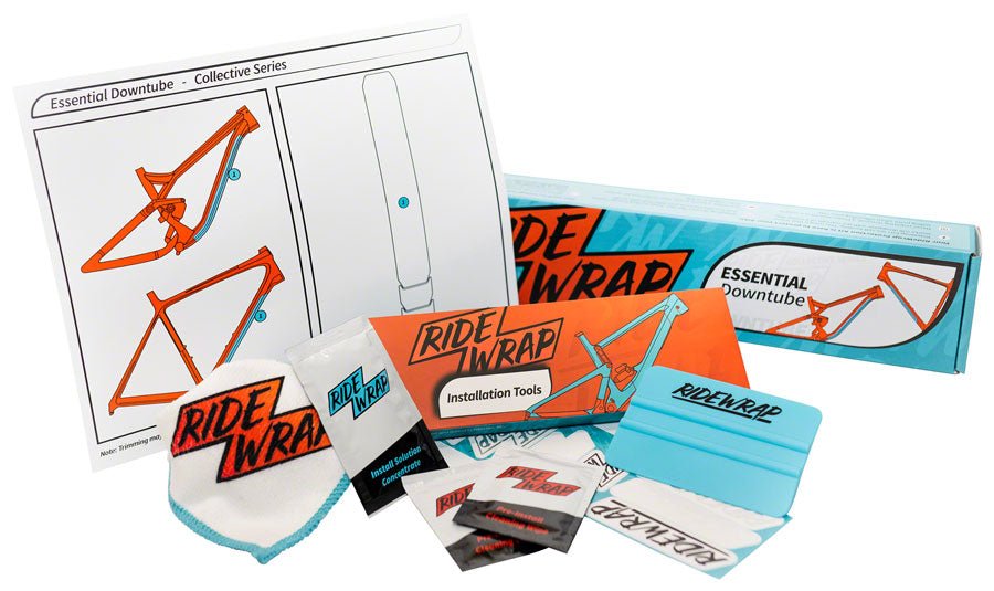 RideWrap Essential Downtube Frame Protection Kit Matte – The