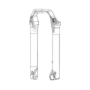 RockShox Lower Leg Assembly - ZEB A1 Ultimate - 27.5" - Grey - The Lost Co. - RockShox - H942915-01 - 710845858000 - -