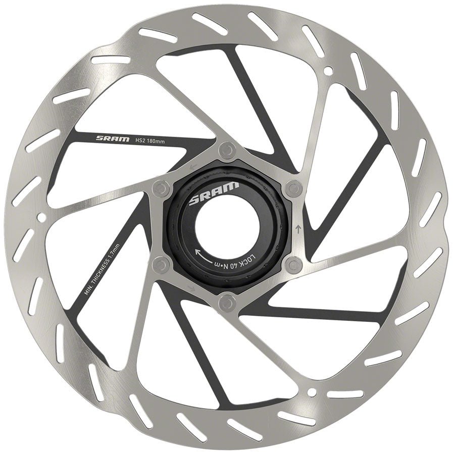 SRAM HS2 Disc Brake Rotor - Rounded - Center Lock - 180mm - The Lost Co. - SRAM - H200883-02 - 710845862373 - -