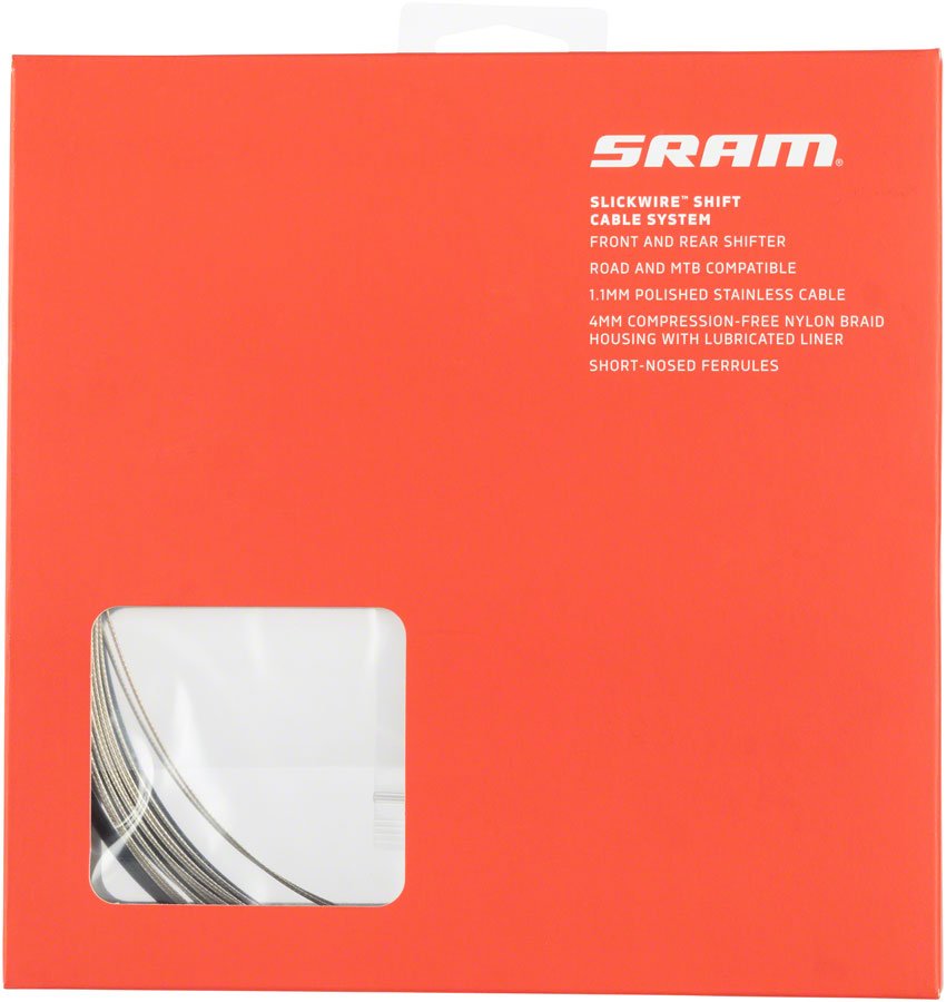 SRAM SlickWire Shift Cable Housing Kit - Road/MTB - 4mm - Nylon Braided - Black - The Lost Co. - SRAM - J14887 - 710845855283 - -