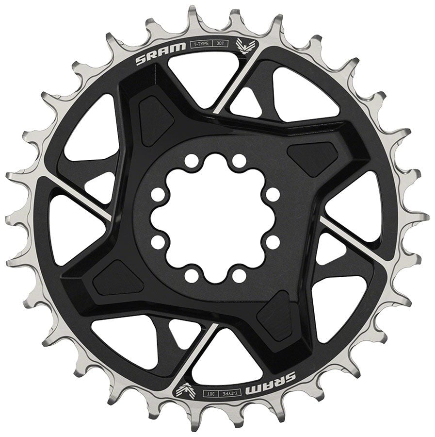 SRAM X0 Eagle T-Type Direct Mount Chainring - 30t, 12-Speed, 8-Bolt Direct Mount, 3mm Offset, Aluminum, Black, D1 - The Lost Co. - SRAM - 11.6218.054.003 - 710845888144 - -