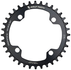 Wolf Tooth 104 BCD Chainring - 36t - 104 BCD 4-Bolt - Drop-Stop B - Black - The Lost Co. - Wolf Tooth - CR4836 - 810006807882 - -