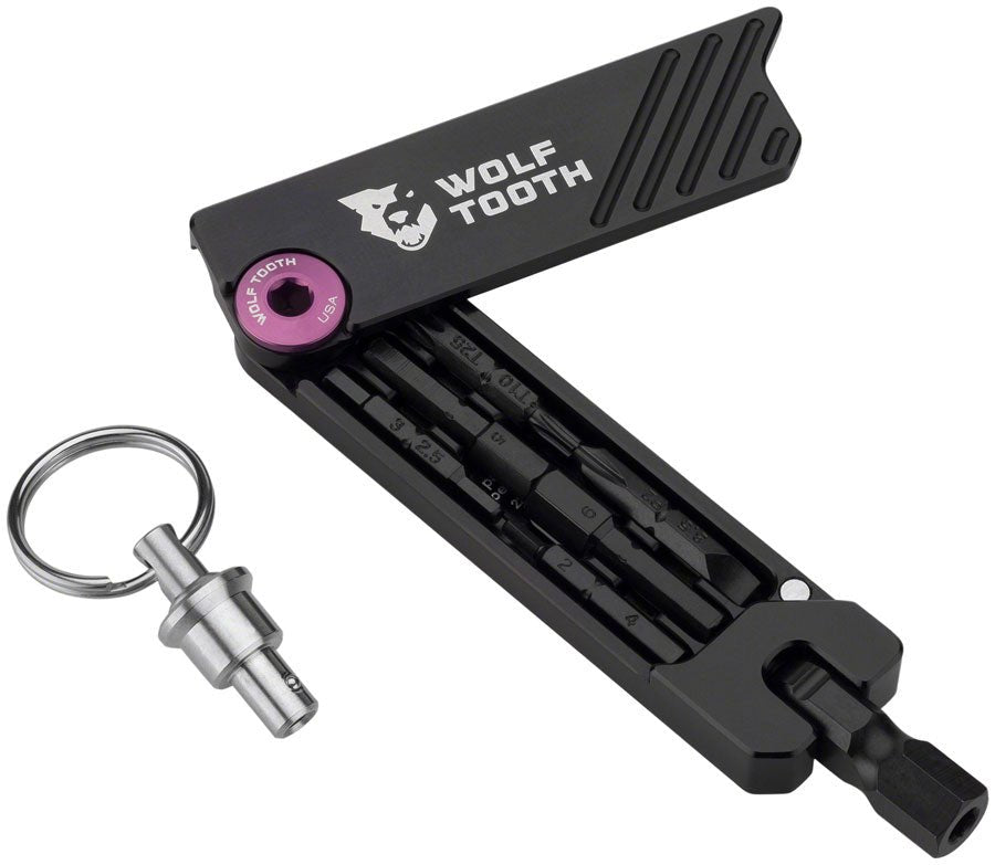 Wolf Tooth 6-Bit Hex Wrench Multi-Tool with Keyring - Purple - The Lost Co. - Wolf Tooth - TL0138 - 810006805826 - -