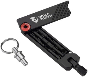 Wolf Tooth 6-Bit Hex Wrench Multi-Tool with Keyring - Red - The Lost Co. - Wolf Tooth - TL0139 - 810006805796 - -