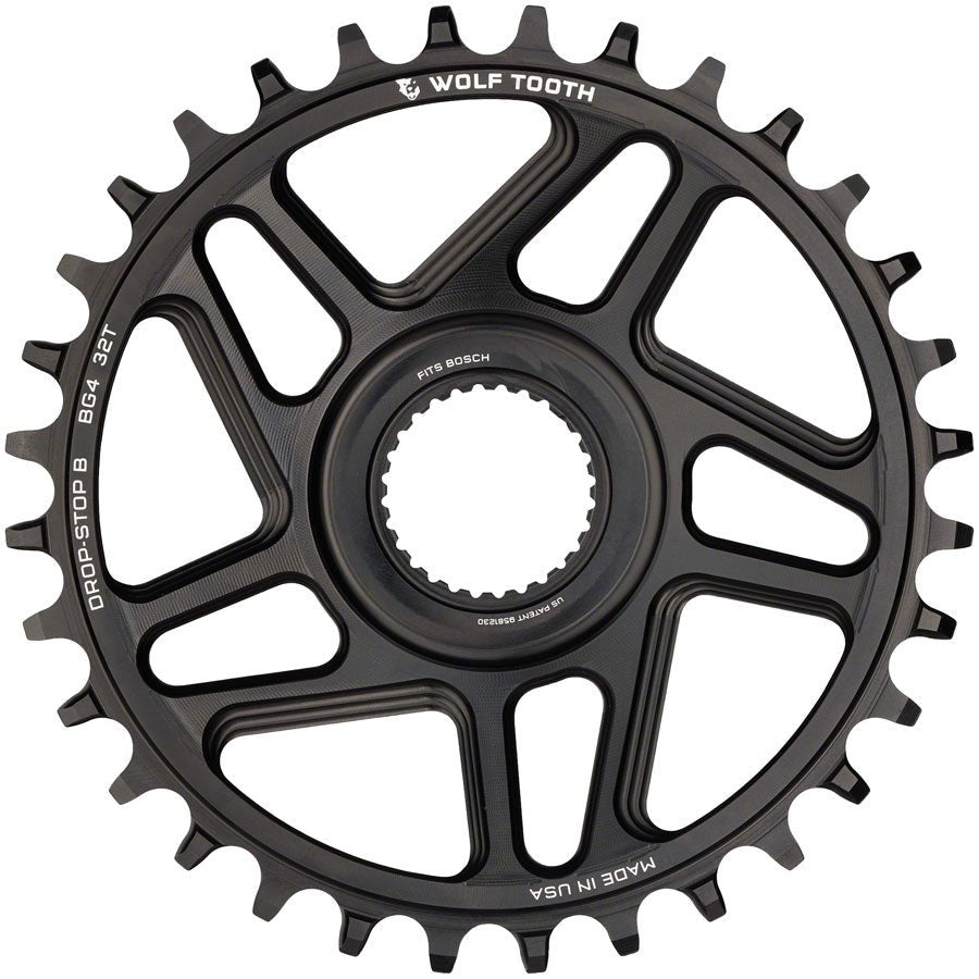 Wolf Tooth Bosch Gen 4 Direct Mount Chainring - Drop-Stop B - 32T - Black - The Lost Co. - Wolf Tooth - CR3624 - 810006808520 - -