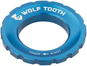 Wolf Tooth CenterLock Rotor Lockring - External Splined Blue - The Lost Co. - Wolf Tooth - B-WQ4102 - 810006805611 - -