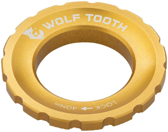 Wolf Tooth CenterLock Rotor Lockring - External Splined Gold - The Lost Co. - Wolf Tooth - B-WQ4106 - 810006805659 - -