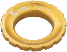 Load image into Gallery viewer, Wolf Tooth CenterLock Rotor Lockring - External Splined Gold - The Lost Co. - Wolf Tooth - B-WQ4106 - 810006805659 - -