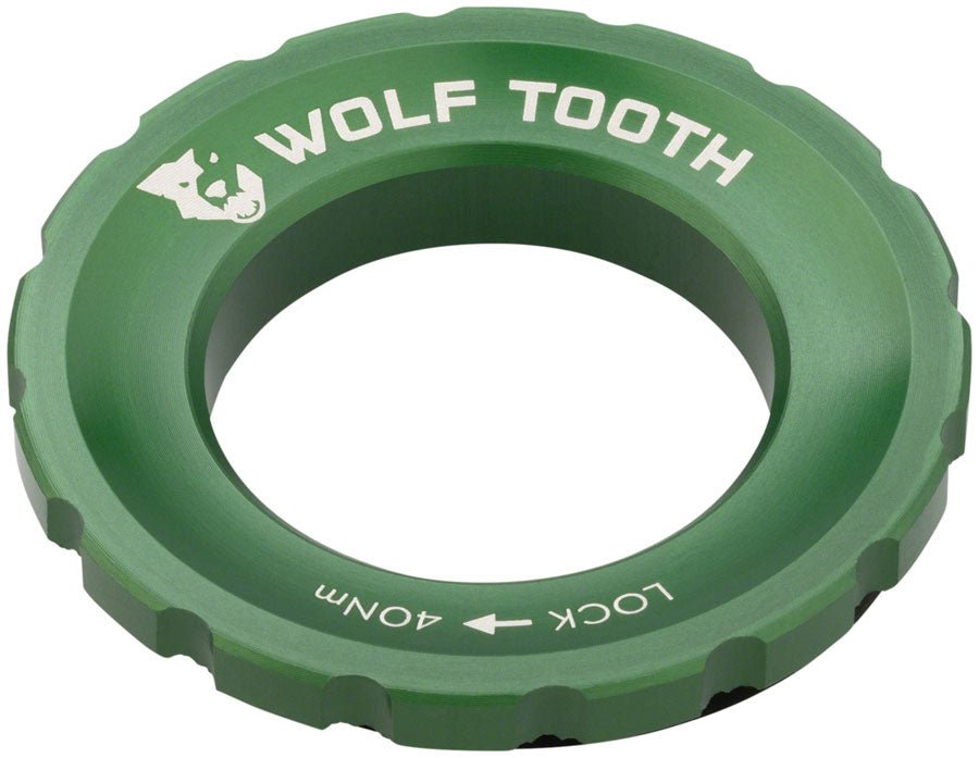 Wolf Tooth CenterLock Rotor Lockring - External Splined Green - The Lost Co. - Wolf Tooth - B-WQ4105 - 810006805642 - -