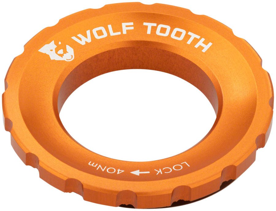 Wolf Tooth CenterLock Rotor Lockring - External Splined Orange - The Lost Co. - Wolf Tooth - B-WQ4103 - 810006805628 - -