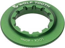 Load image into Gallery viewer, Wolf Tooth Centerlock Rotor Lockring - Internal Splined Green - The Lost Co. - Wolf Tooth - BR0506 - 810006806892 - -