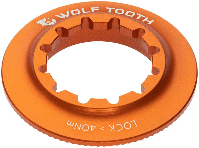 Wolf Tooth Centerlock Rotor Lockring - Internal Splined Orange - The Lost Co. - Wolf Tooth - BR0507 - 810006807103 - -