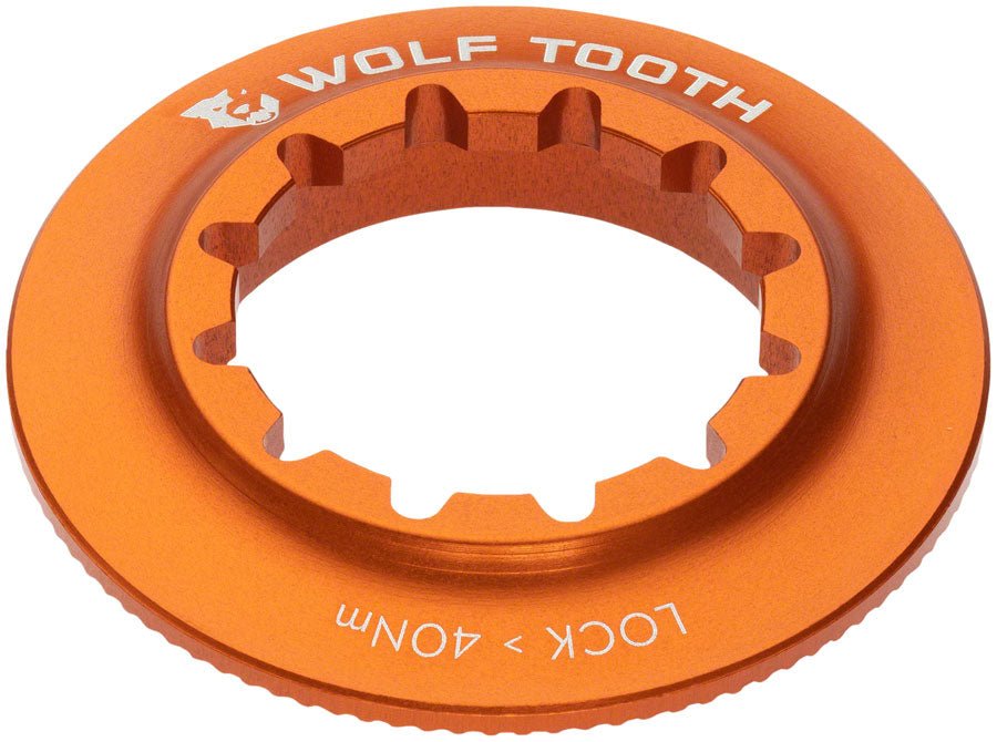 Wolf Tooth Centerlock Rotor Lockring - Internal Splined Orange - The Lost Co. - Wolf Tooth - BR0507 - 810006807103 - -