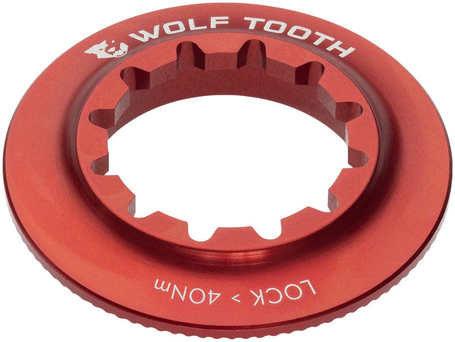 Wolf Tooth Centerlock Rotor Lockring - Internal Splined Red - The Lost Co. - Wolf Tooth - BR0504 - 810006806878 - -