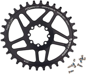 Wolf Tooth Components Chainring - Drop-Stop B - 0mm Offset - SRAM 8-Bolt Direct Mount - 32t - Oval - Black - The Lost Co. - Wolf Tooth Components - CH0115 - 810006808971 - -