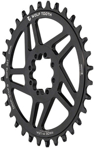 Wolf Tooth Components Chainring - Drop-Stop B - 0mm Offset - SRAM 8-Bolt Direct Mount - 32t - Round - Black - The Lost Co. - Wolf Tooth Components - CH0122 - 810006808940 - -