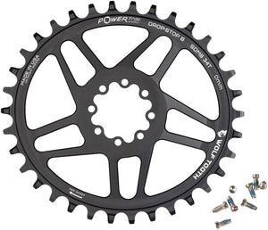 Wolf Tooth Components Chainring - Drop-Stop B - 0mm Offset - SRAM 8-Bolt Direct Mount - 34t - Oval - Black - The Lost Co. - Wolf Tooth Components - CH0116 - 810006808988 - -