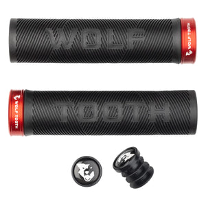 Wolf Tooth Components Echo Lock-On Grip Set - Blk/Red - The Lost Co. - Wolf Tooth - B-WQ0801 - 810006806519 - -