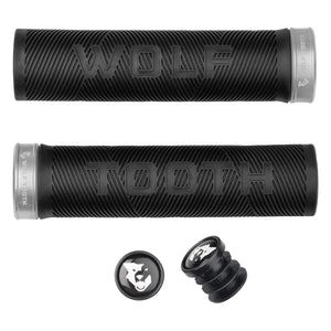 Wolf Tooth Components Echo Lock-On Grip Set - Blk/Silver - The Lost Co. - Wolf Tooth - B-WQ0806 - 810006806564 - -