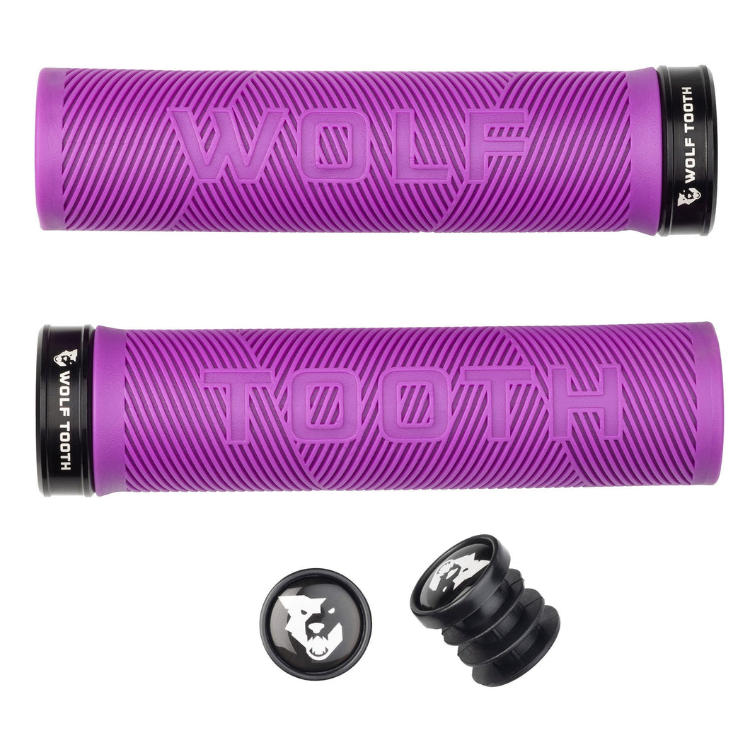 Wolf Tooth Components Echo Lock-On Grip Set - Purple/Blk - The Lost Co. - Wolf Tooth - B-WQ0816 - 810006806649 - -