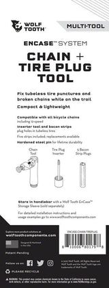 Wolf Tooth EnCase System Chain and Tire Plug Multi Tool - The Lost Co. - Wolf Tooth - TL0331 - 810006801798 - -
