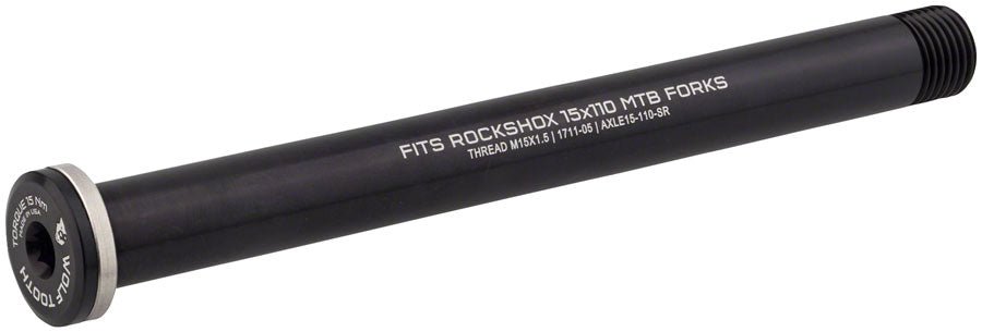 Wolf Tooth Front Thru Axle - RockShox 15 x 110mm Black - The Lost Co. - Wolf Tooth - FK8309 - 812719026642 - -