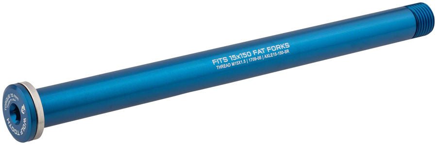 Wolf Tooth Front Thru Axle - RockShox 15 x 150mm Blue - The Lost Co. - Wolf Tooth - FK8317 - 812719026727 - -