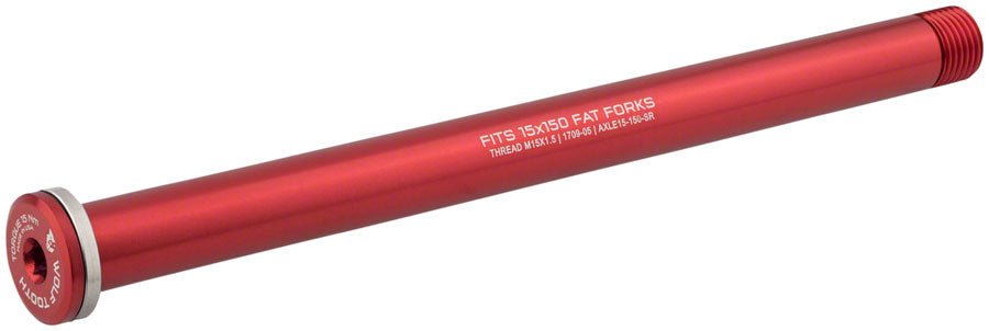 Wolf Tooth Front Thru Axle - RockShox 15 x 150mm Red - The Lost Co. - Wolf Tooth - FK8316 - 812719026710 - -