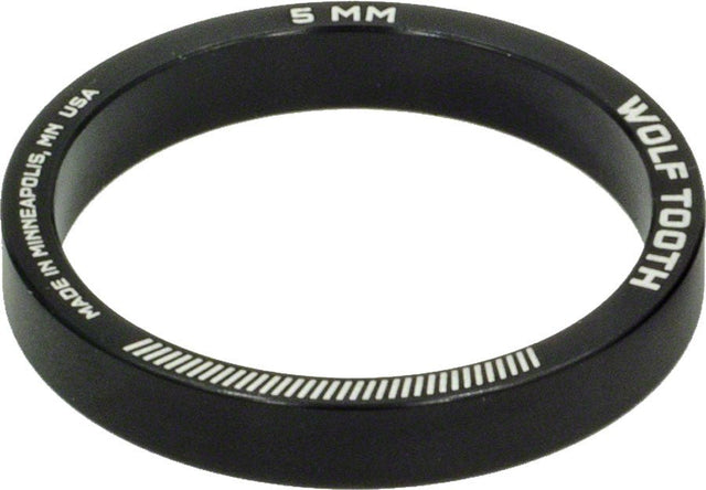 Wolf Tooth Headset Spacer 5 Pack 5mm Black - The Lost Co. - Wolf Tooth - HD0247 - 812719022668 - -