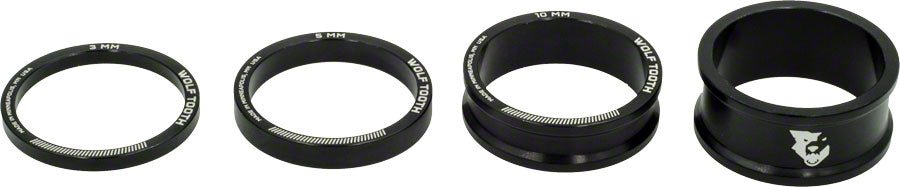 Wolf Tooth Headset Spacer Kit 3 510 15mm Black - The Lost Co. - Wolf Tooth - HD0231 - 812719022507 - -