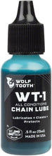 Load image into Gallery viewer, Wolf Tooth WT-1 Chain Lube for All Conditions - 0.5oz - The Lost Co. - Wolf Tooth - LU0108 - 810006804935 - -